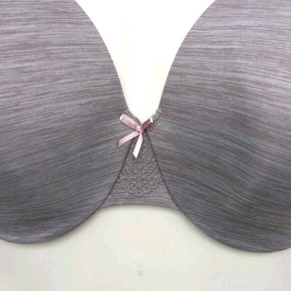 Lane Bryant Cacique Bra Lightly Lined Full Coverage U/W Size 44C Taupe Lace Trim - Picture 4 of 10